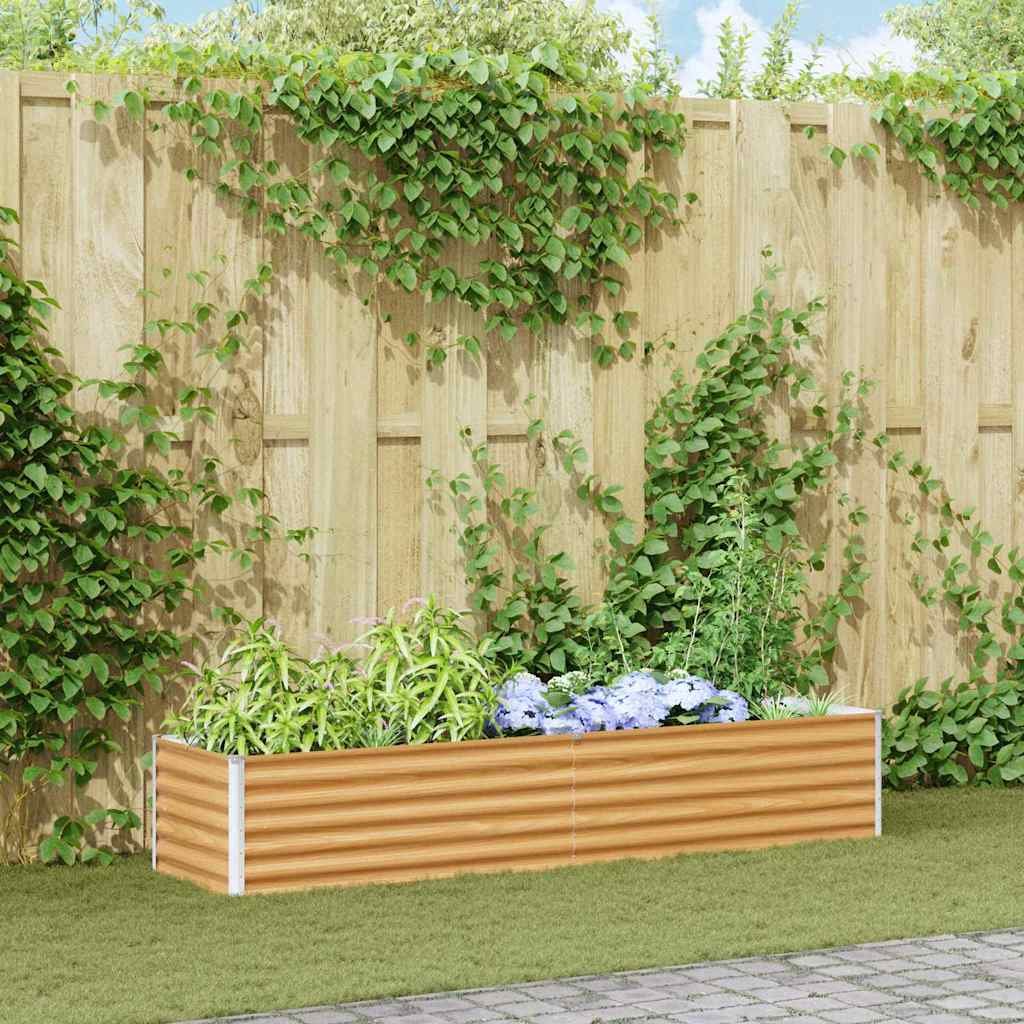 vidaXL Podniesiona grządka ogrodowa 195 x 50 x 36 cm stal ocynkowana