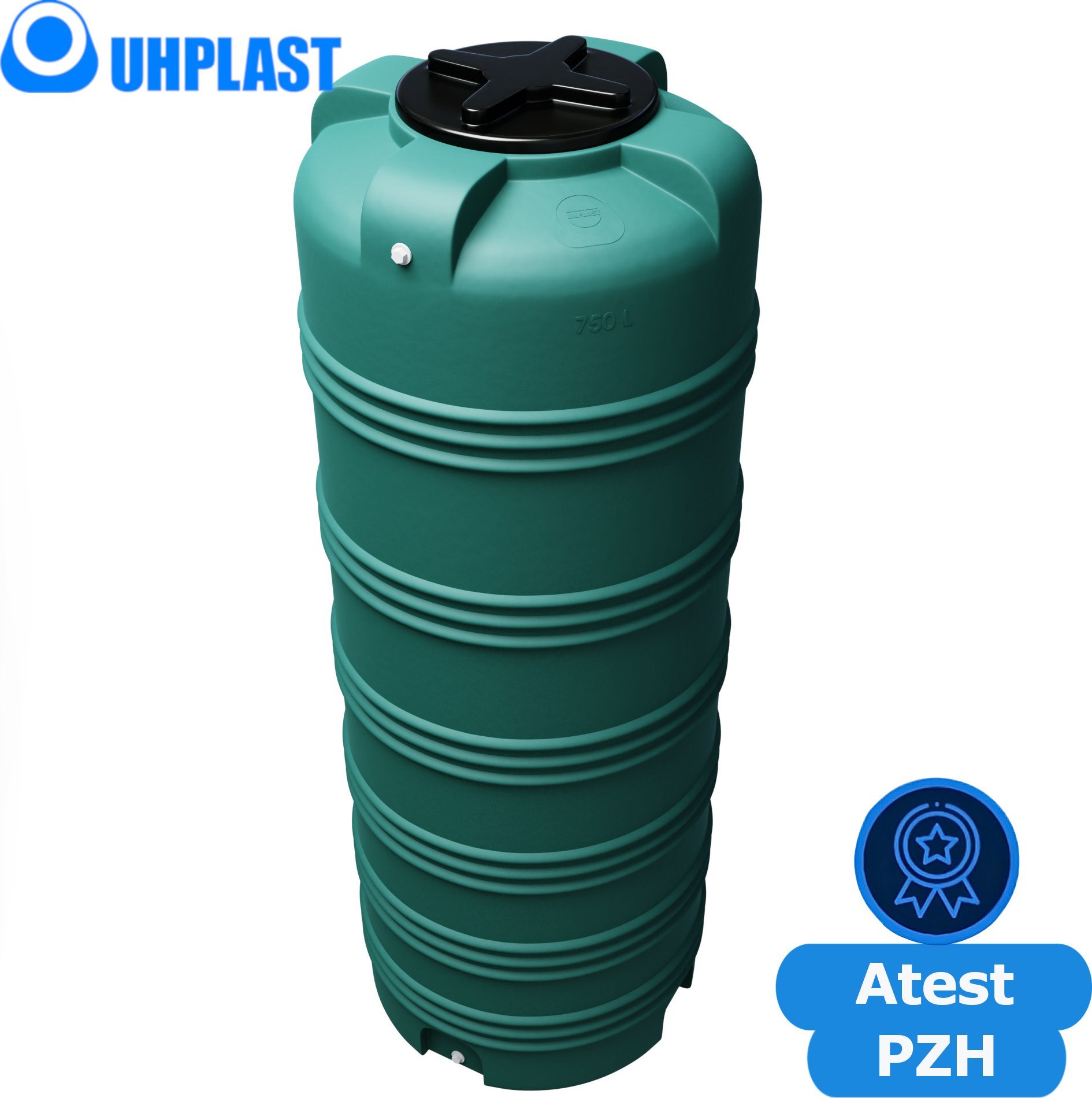 UHP Zbiornik na wodę 750l UHP VERTICON HIGH V-750 Ciemnozielony