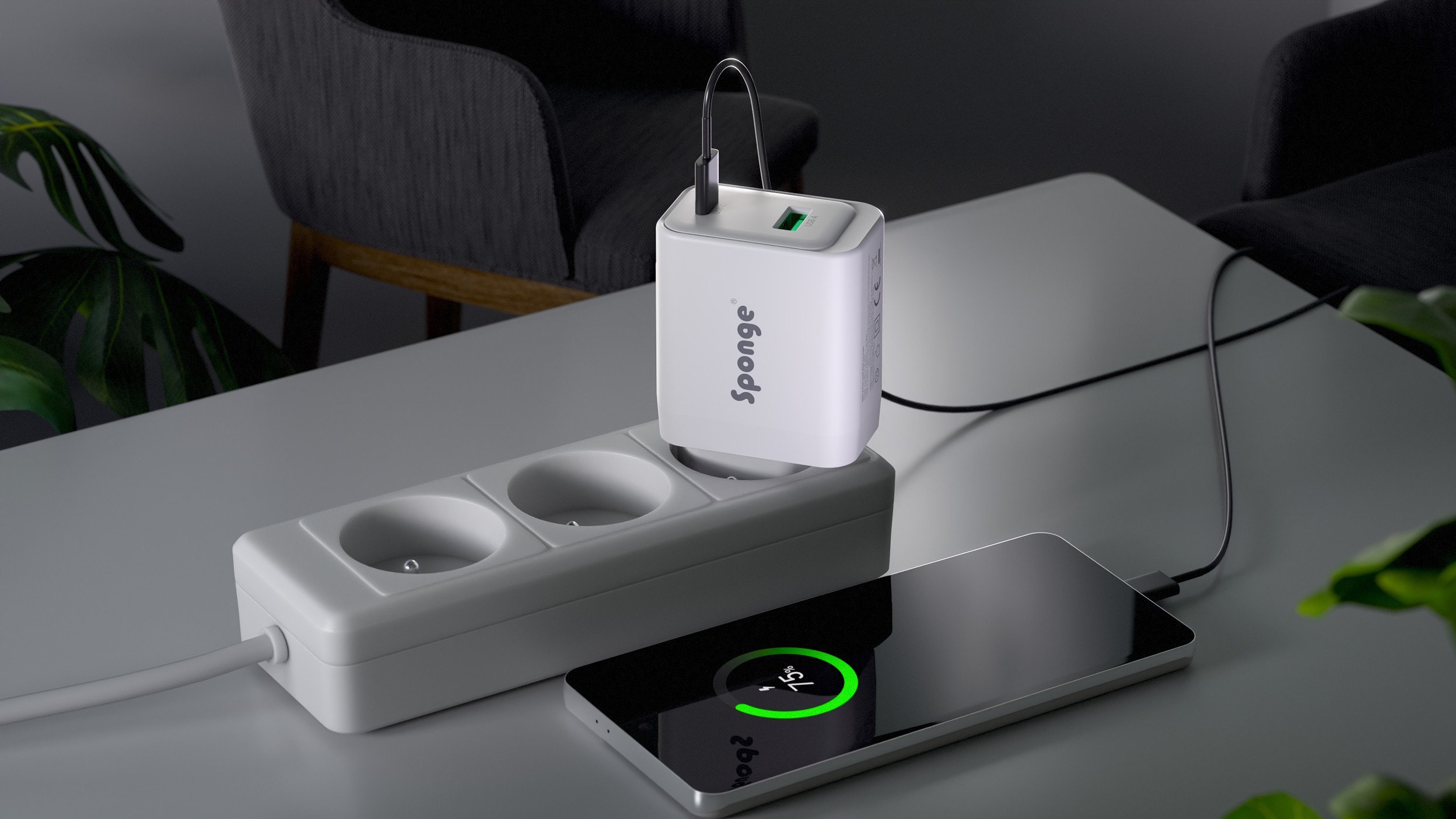 CHARGER SPONGE C2 45W GAN