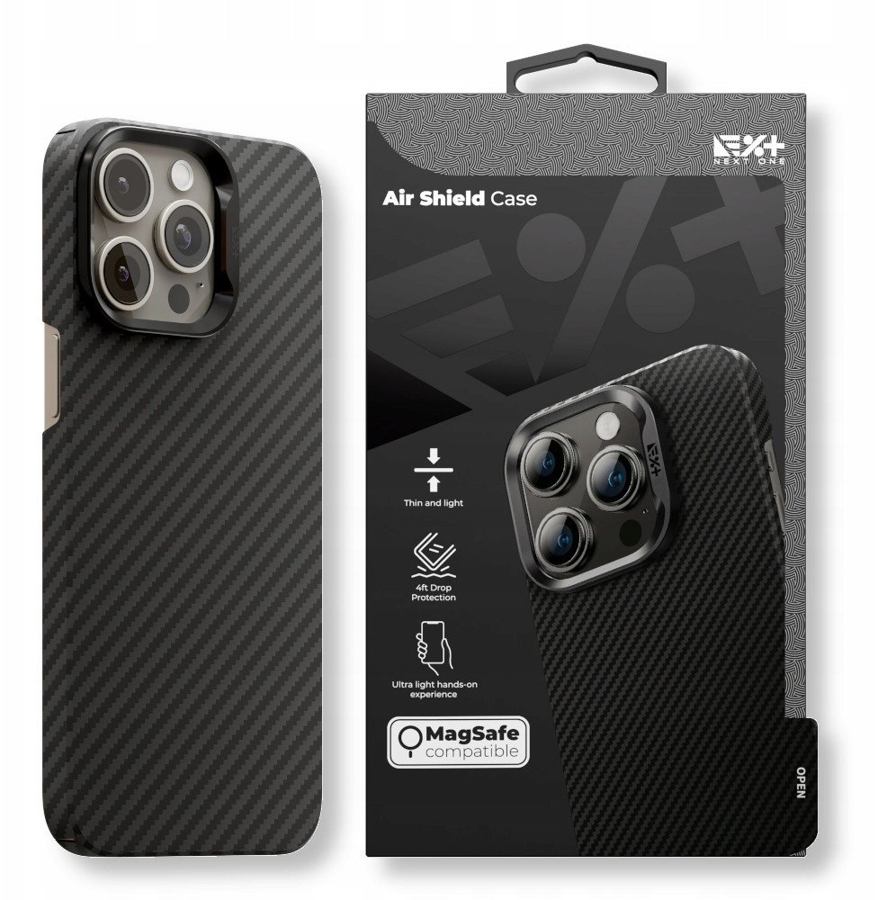 NEXT ONE Etui AirShield MagSafe Carbon iPhone 16 Pro Max
