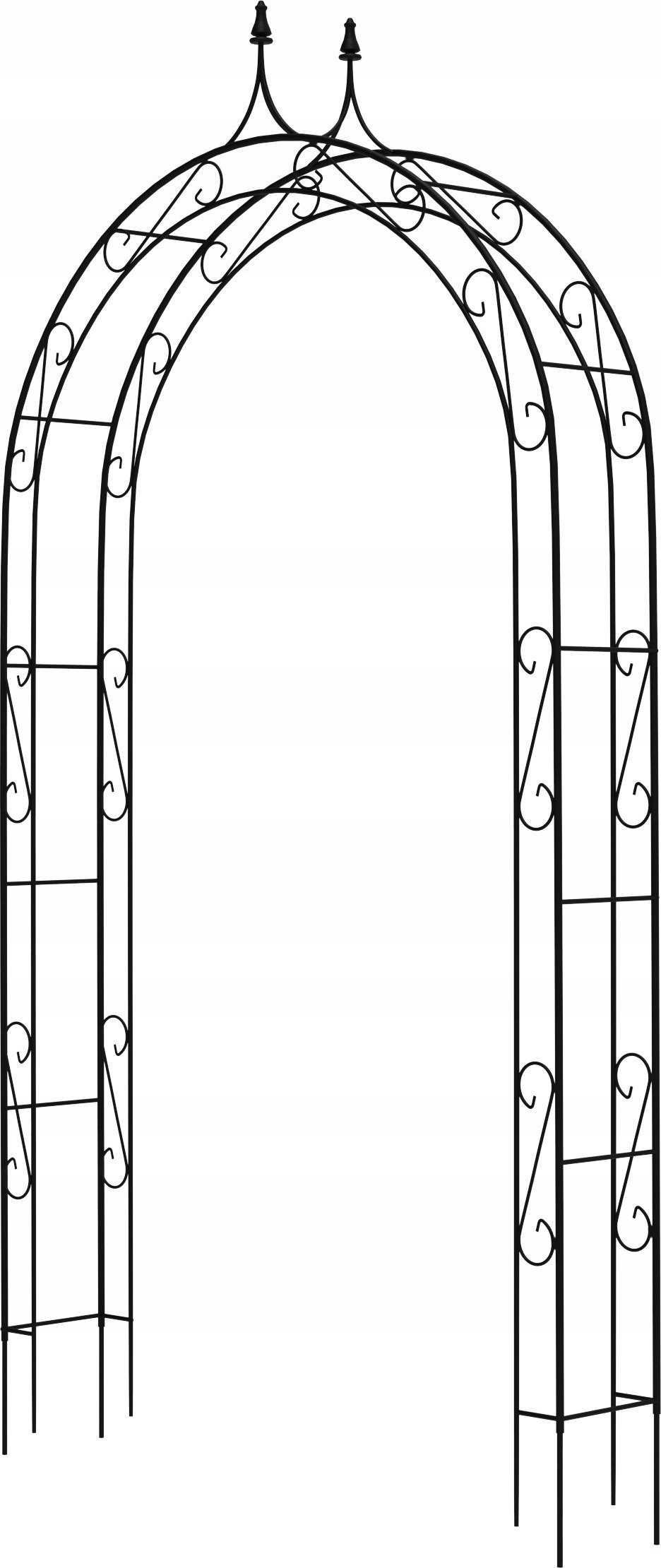 Kadax Pergola Ogrodowa Metalowa Łuk Na Kwiaty Róże 281cm