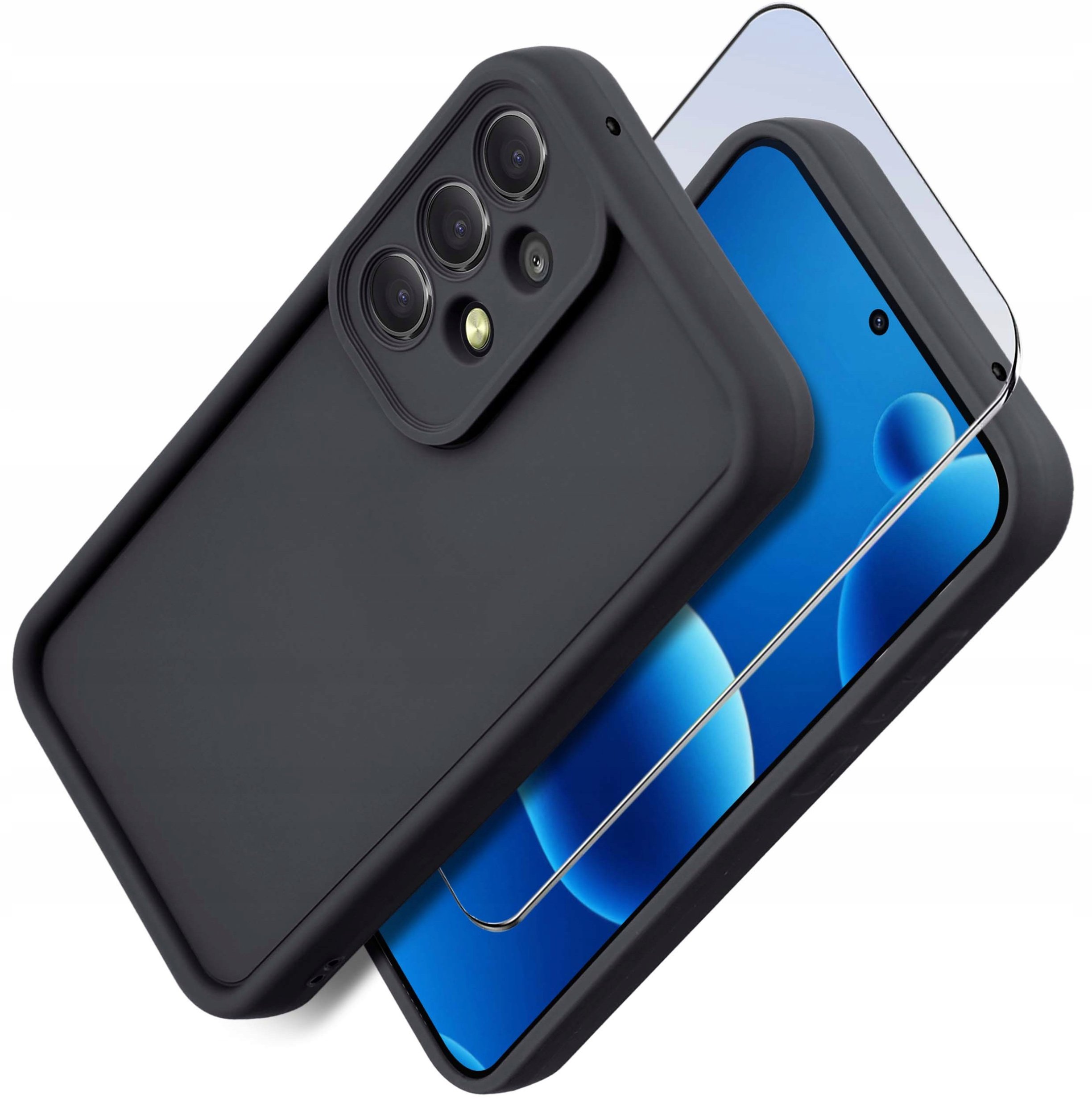 Etui do Samsung A52 | A52s 5G silikonowe MATOWE +Szkło ochronne na ekran 9H