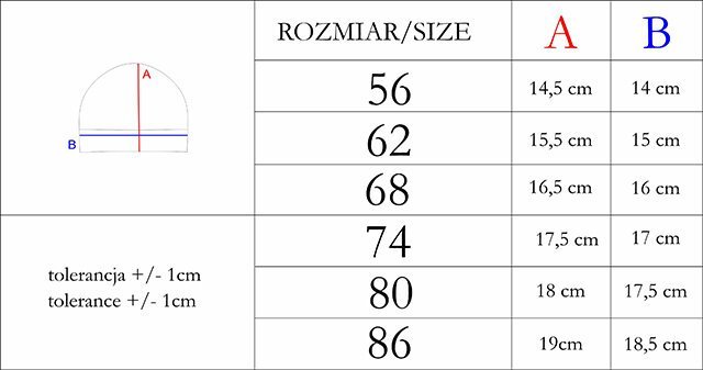 NICOL Czapka bawełniana niemowlęca dla chłopca Nicol Teddy 80