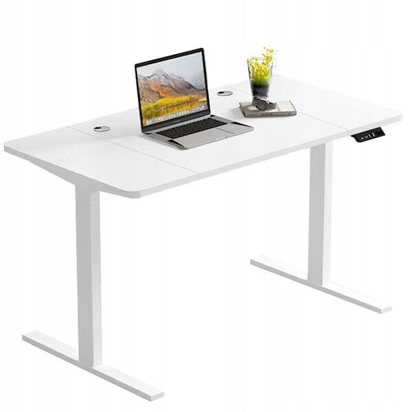 Blat biurka, Oxid bianco, 140x75x1,8 cm, laminowana p�yta wi�rowa, Powerton