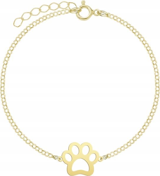 Radziszewska Jewellery Pozłacana Bransoletka ŁAPKA PSA DEDYKACJA GRATIS