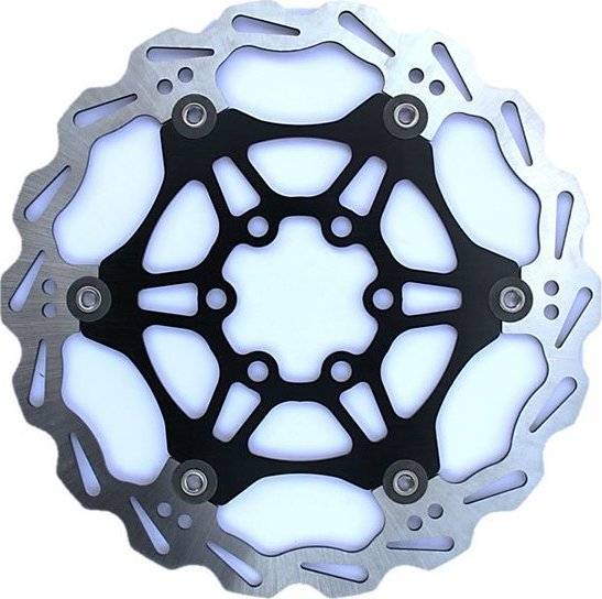 Clarks Tarcza hamulcowa CLARKS CFR-06 160mm, Pływająca, Aluminiowy pająk, Mocowanie IS, Srebrno-czarna