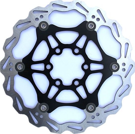 Clarks Tarcza hamulcowa CLARKS CFR-06 160mm, Pływająca, Aluminiowy pająk, Mocowanie IS, Srebrno-czarna