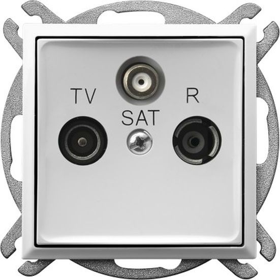 Ospel ARIA Gniazdo RTV-SAT końcowe biały GPA-US/m/00