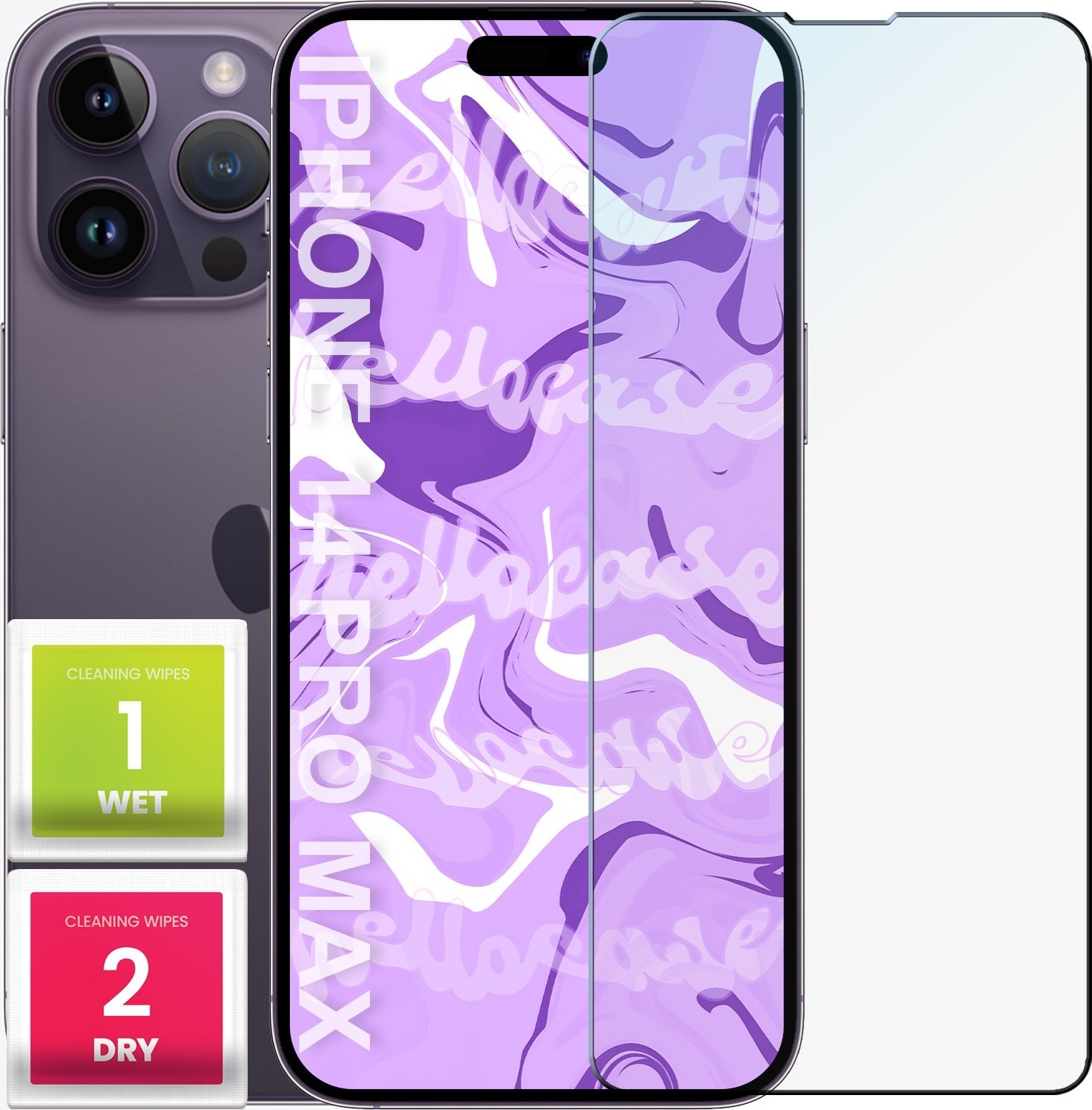 Hello Case Szkło Hartowane do Iphone 14 Pro Max (szybka 9H, płaskie 2.5D, ochronne)