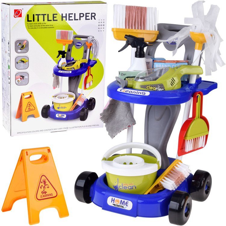 Zestaw sprzątający dla dzieci - wózek z akcesoriami i odkurzacz ZA5873 EDUKAMP