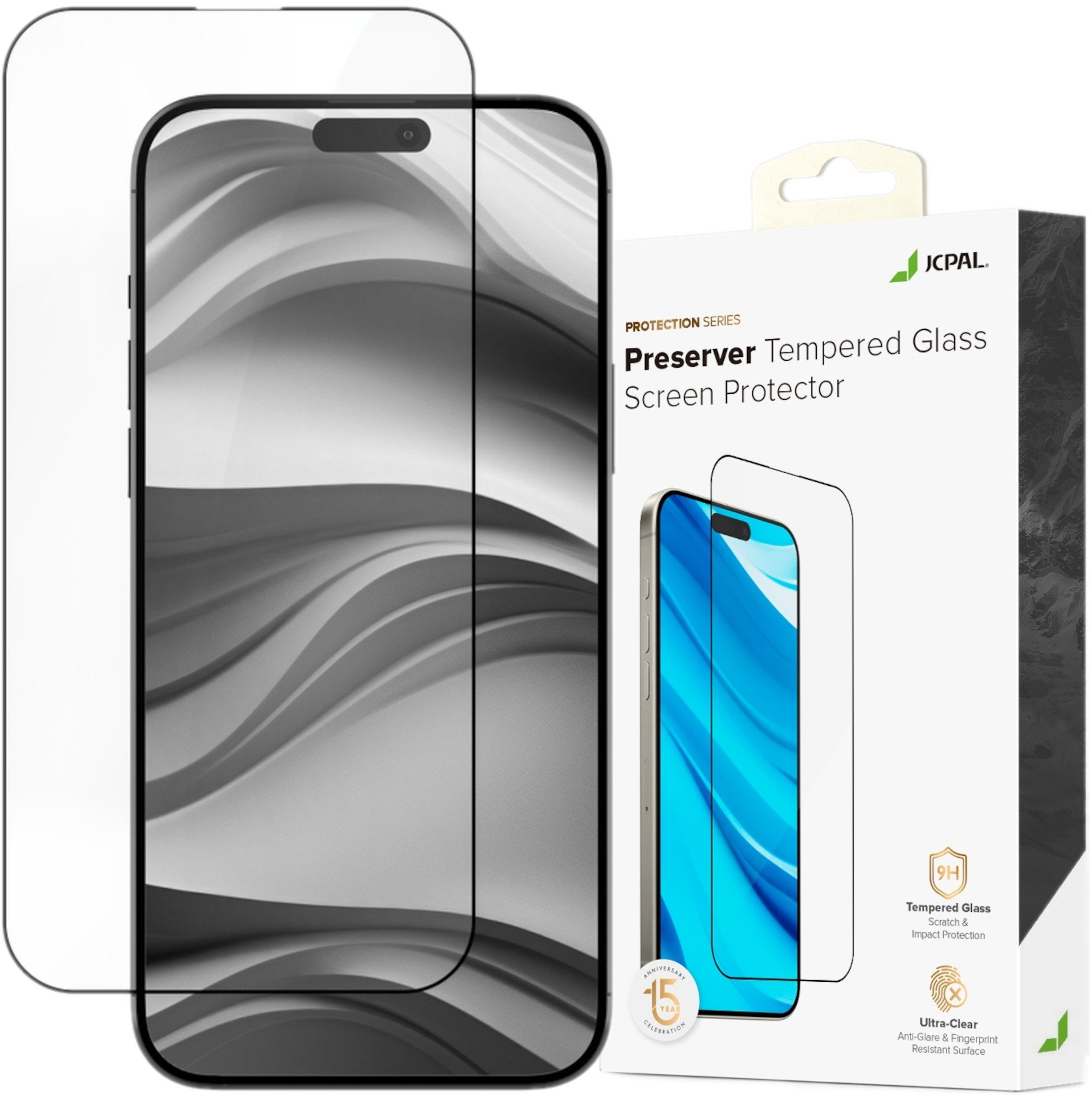 Jcpal JCPal Preserver Tempered Glass Screen Protector - szkło hartowane do iPhone 16 Pro czarna ramka