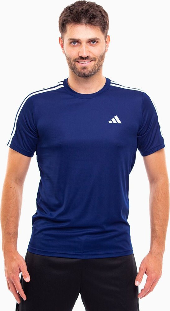 Adidas Koszulka męska adidas Train Essentials 3-Stripes Training Tee granatowa IB8152 M