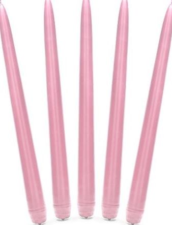 Party Deco Świeca stożkowa matowa, jasny róży, 24 cm, 10 szt. uniwersalny