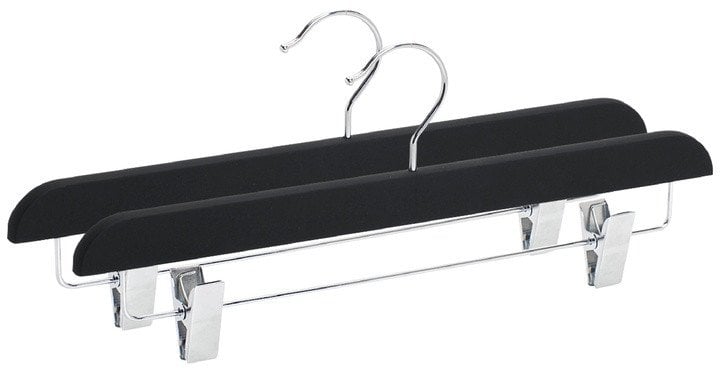 RUBBER COATED HANGER LSR023 BLACK 2 PCS