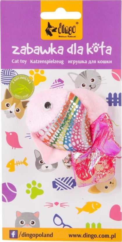 Dingo Dingo Zabawka dla Kota Rybka Różowa 8cm