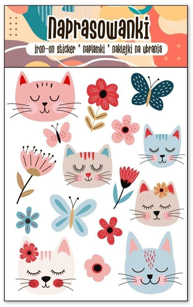 Naprasowanki Termo Naklejki na Ubrania Kotki