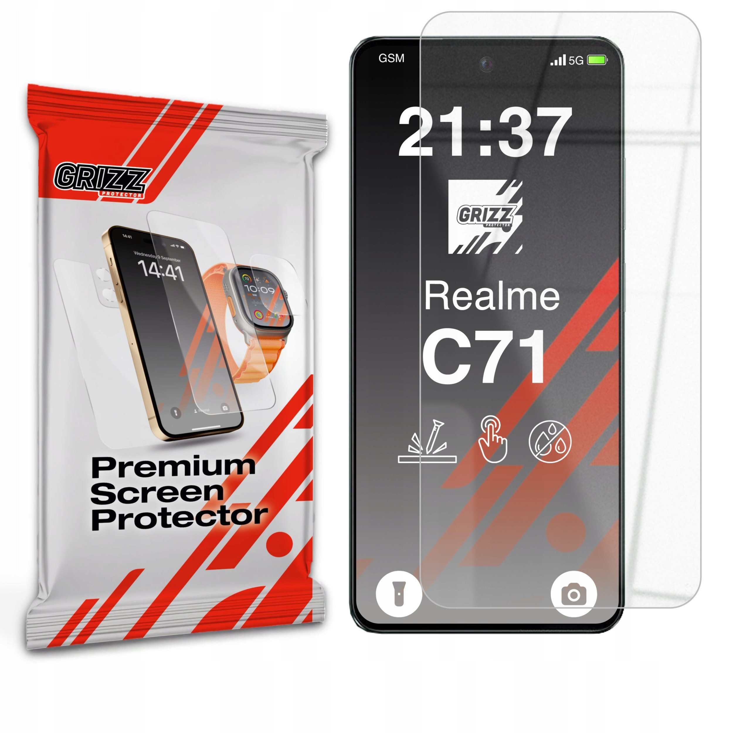 Szkło hybrydowe GrizzGlass HybridGlass do Realme C71