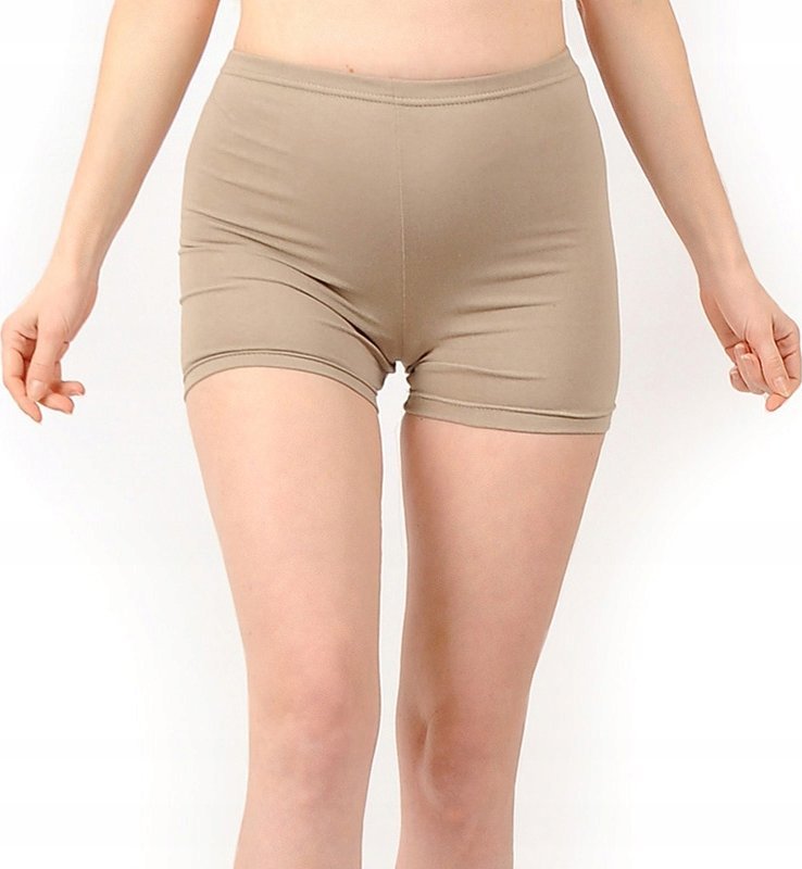 Szorty Legginsy damskie Kolarki Krótkie Spodenki Beżowe XXXL