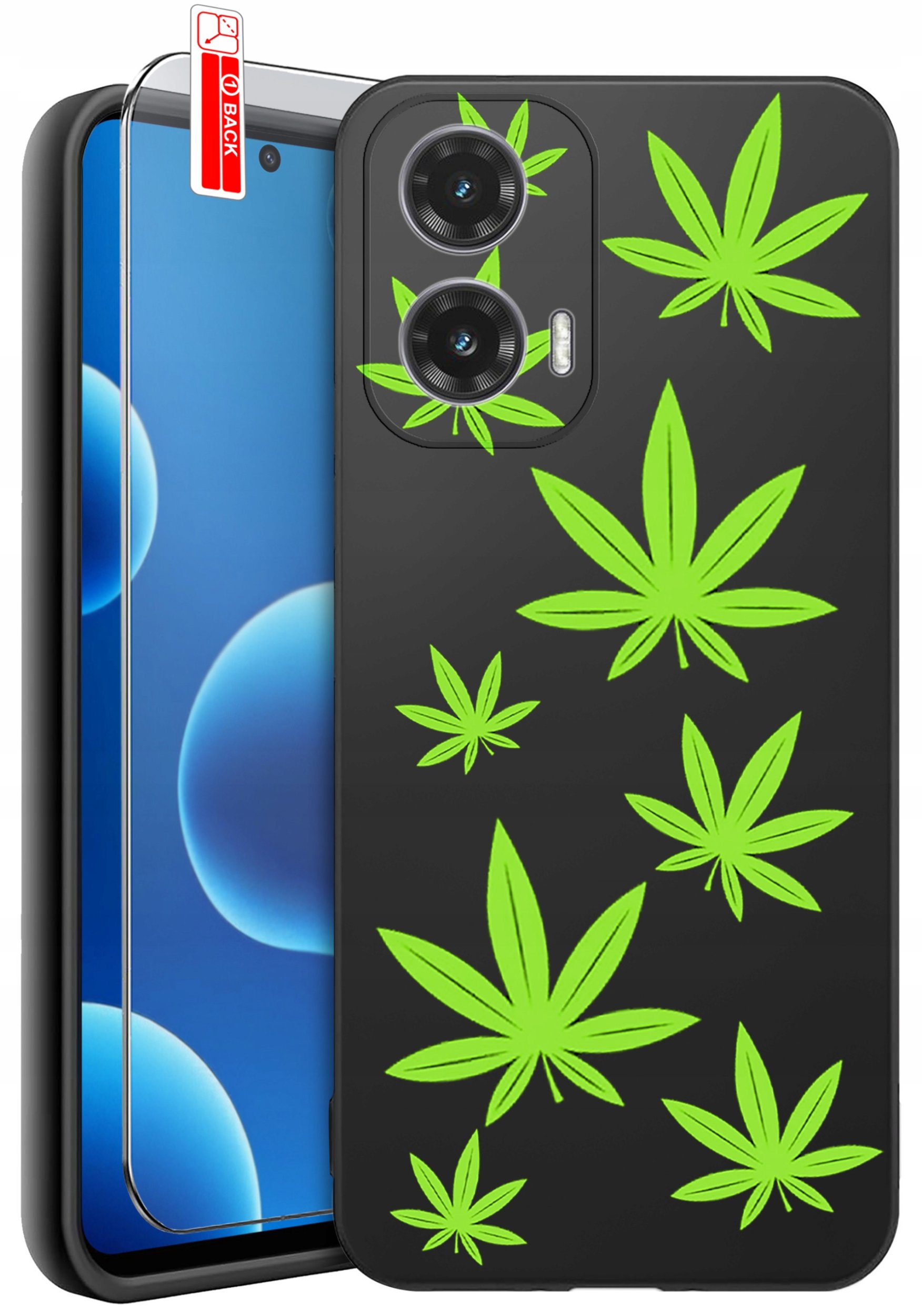 ETUI do Motorola Moto G45 5G | WZORY | SILIKONOWE MATT CASE + SZKŁO 9H