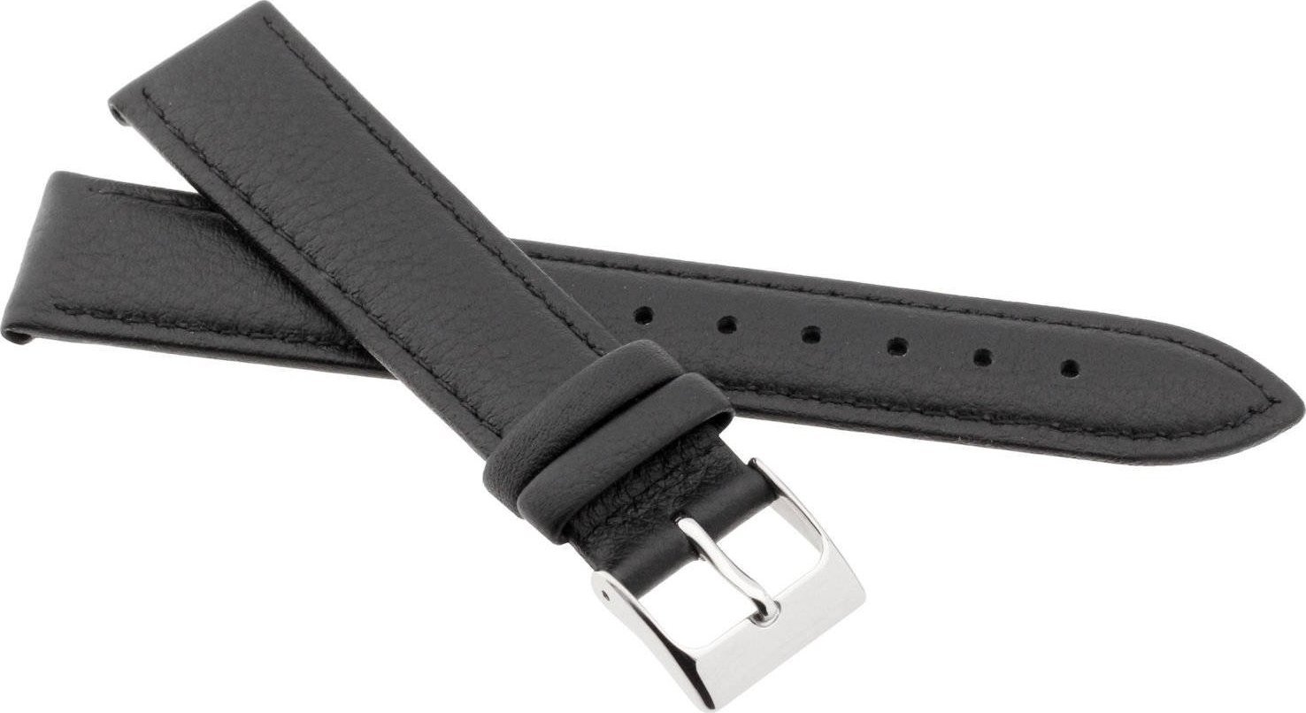 JVD Skórzany pasek do zegarka 12 mm JVD R41401-12 czarny