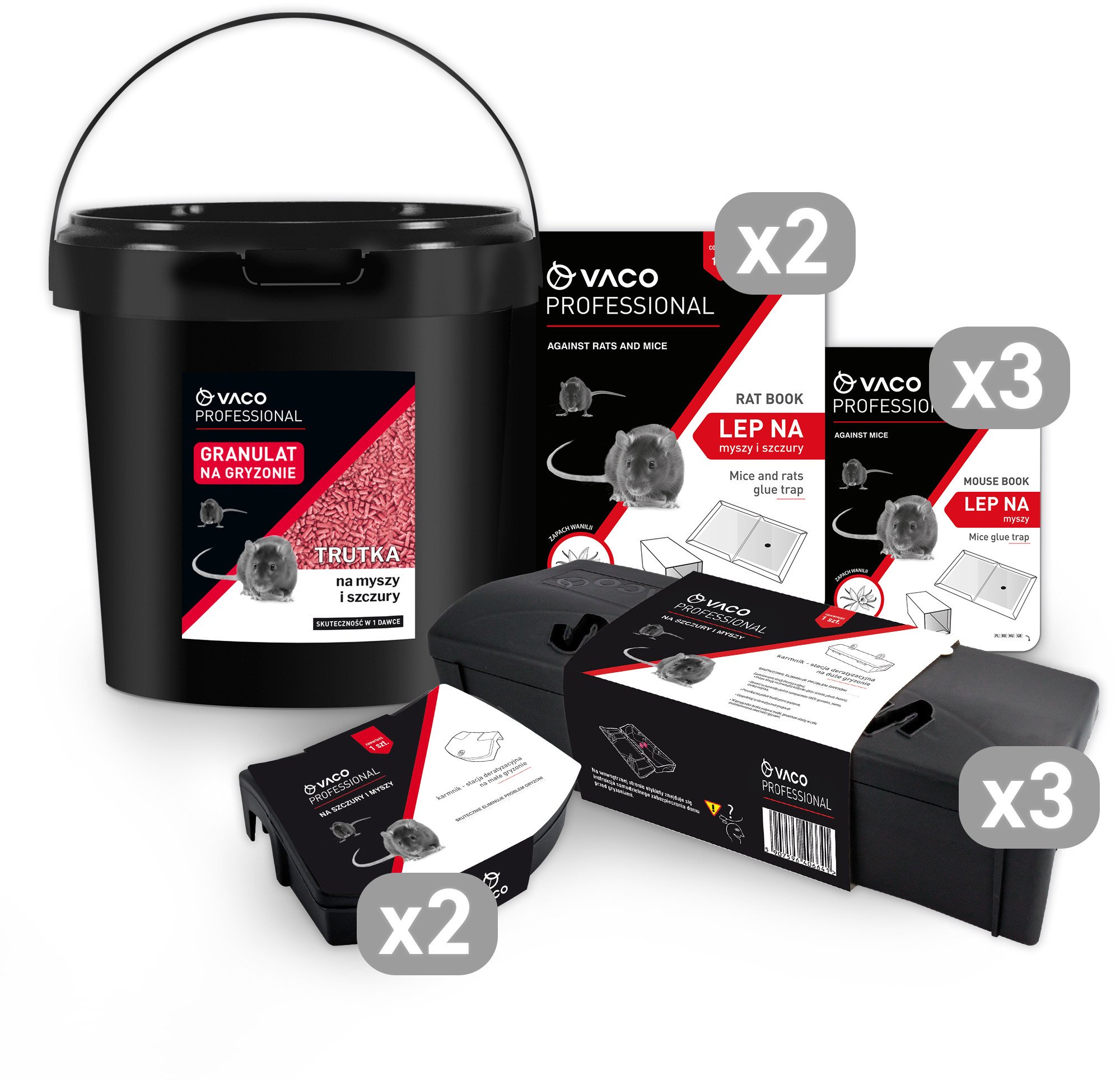 Zestaw Deratyzacyjny VACO PRO "Bariera Przeciw Gryzoniom" aż 11 produktów