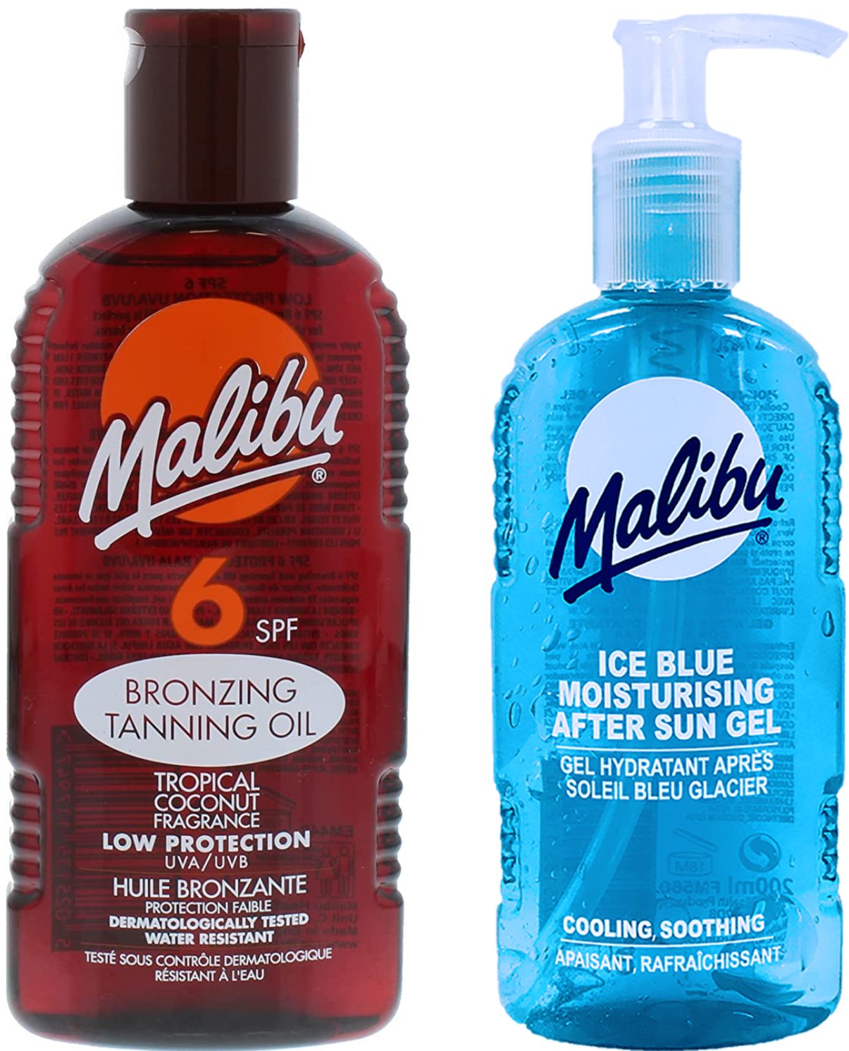 Malibu Olejek Brązujący SPF6 200ml + Żel Po Opalaniu 200ml