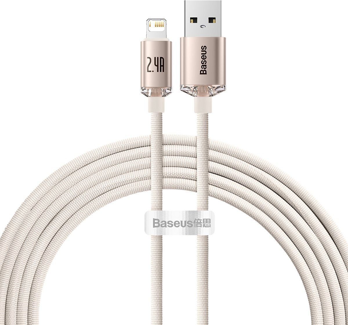 Kabel USB Baseus USB-A - Lightning 2 m Różowy (BSU3636)