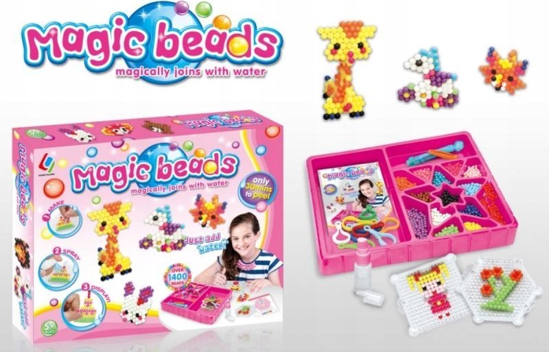 Koraliki Wodne Zestaw 1400 Sztuk + Akcesoria