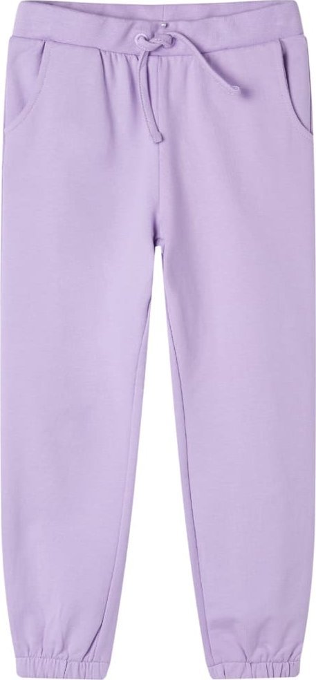 vidaXL Dziecięce spodnie dresowe, liliowe, 128