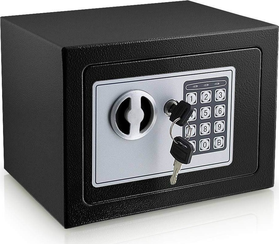 Bituxx Domowy Sejf elektroniczny z zamkiem na PIN tresor + 2 klucze