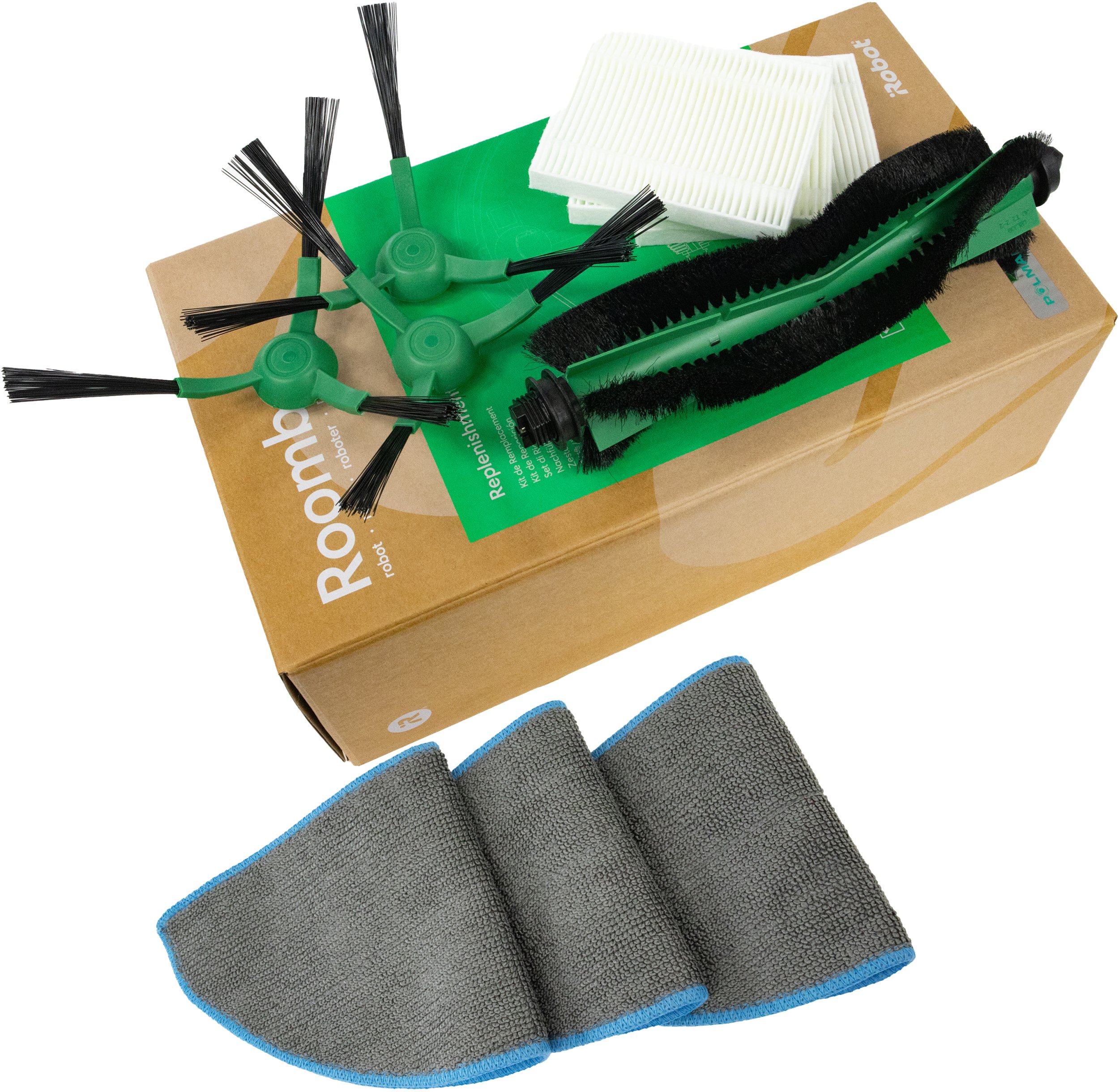 Zestaw uzupełniający- Szczotki Filtry Nakładki do iRobot Roomba Combo Essential/Essential 2