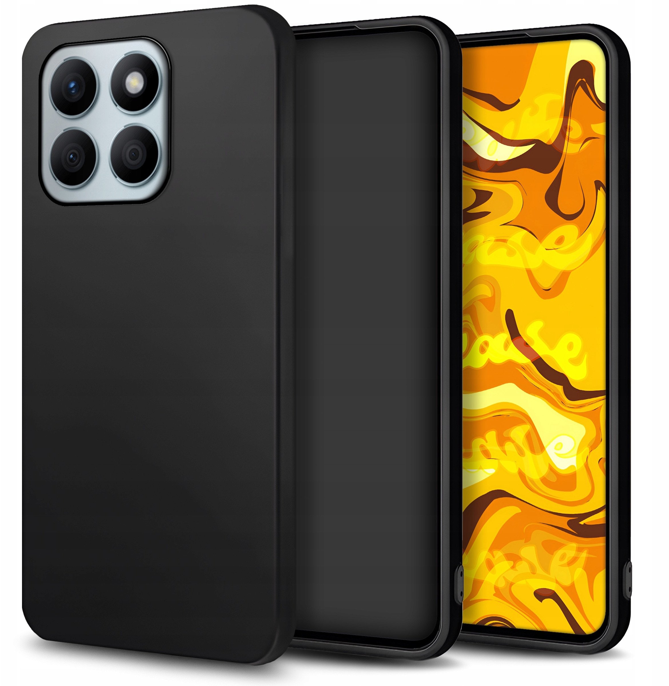 Etui do Honor X8b (Czarne, Matowe, Obudowa, Slim, Silikon, Case, Plecki)