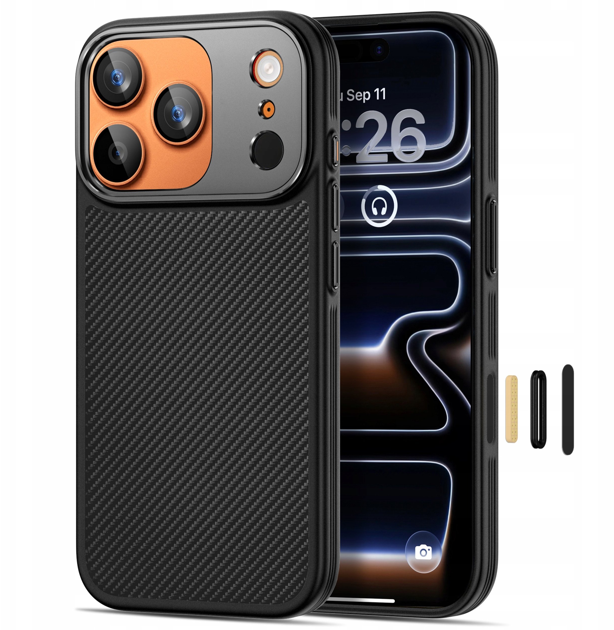 Etui Tech-Protect Flexair Kevlar Aramid Magsafe iPhone 17 Pro Max Black