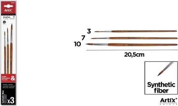 Profesjonale pędzle malarskie 3szt