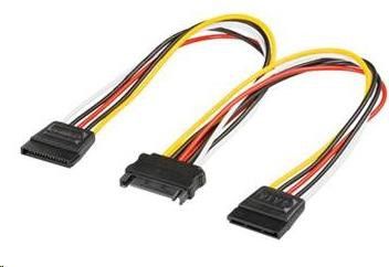 PremiumCord SATA 15-pin - SATA 15-pin x2, 0.2m, Wielokolorowy (kfsa-21)