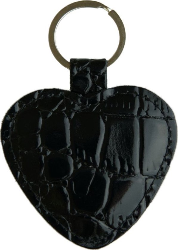 Stefania Skórzany brelok serce (wzór krokodyla)