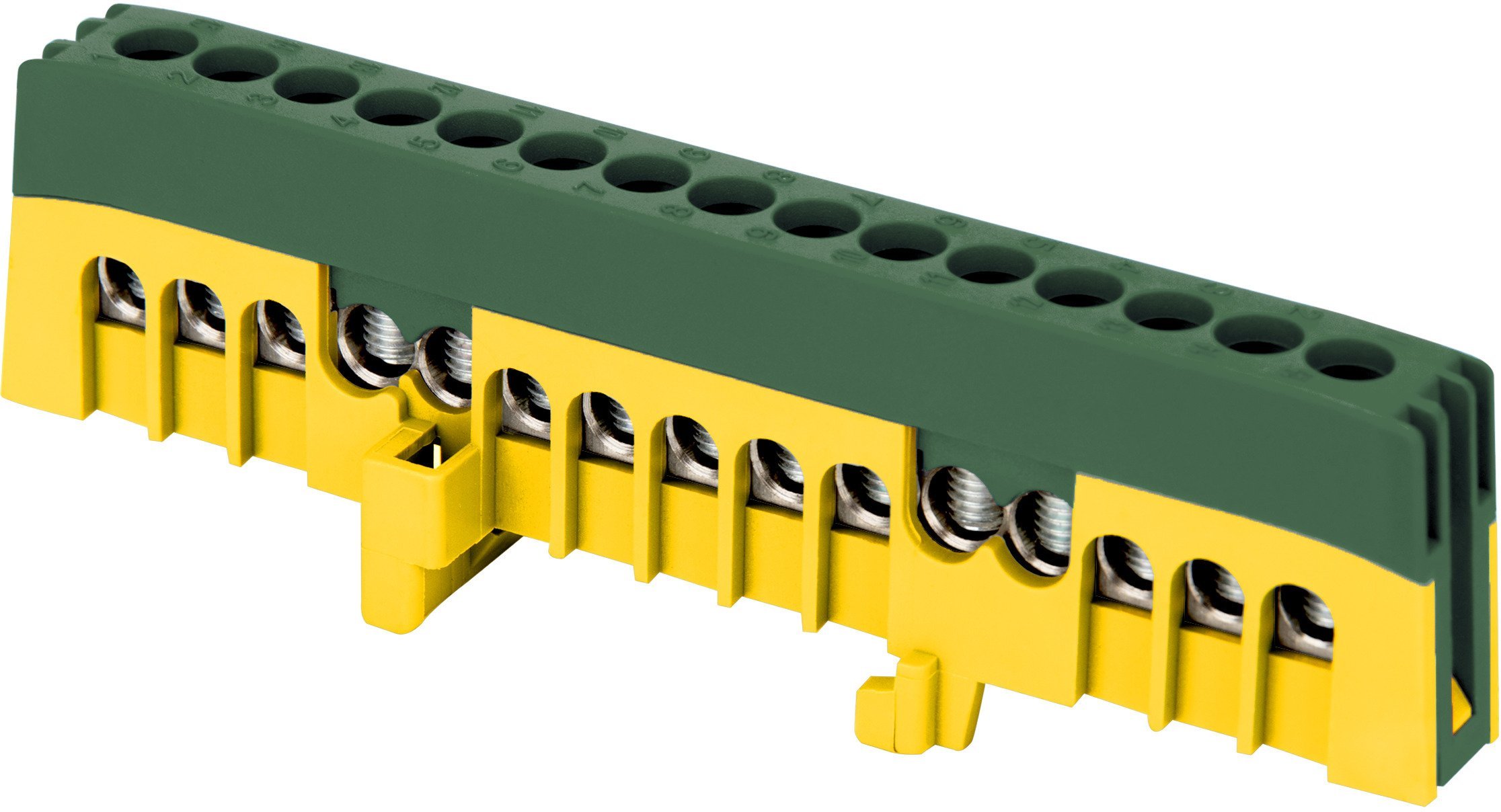 Orno Listwa zaciskowa izolowany PRO PE, 15 przewodów, zielony, OR-LZ-8208/15/GN