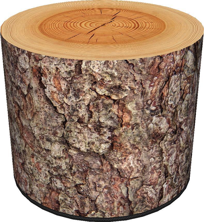 Bertoni-arco Okrągła pufa dekoracyjna - SOSNA