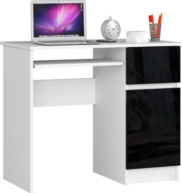 Biurko Fabryka Mebli Akord Piksel Czarne z połyskiem 90 cm x 50 cm