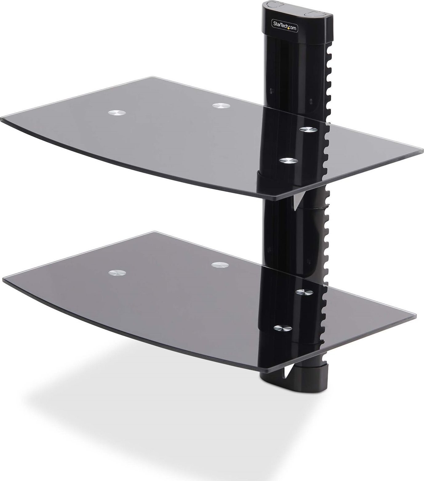 StarTech 2B-WALL-MOUNT-SHELF półka na sprzęt audio wideo Czarny Szkło