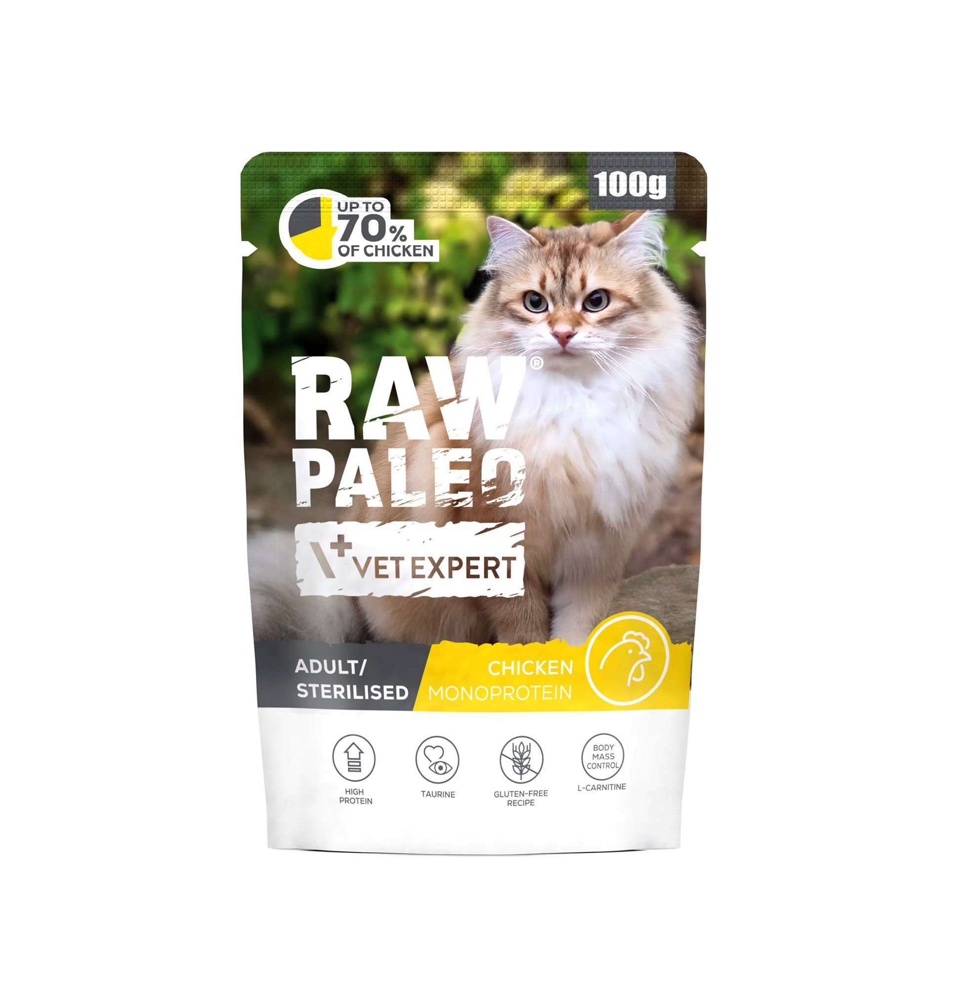 VetExpert Raw Paleo Adult/Sterilised Chicken 100g