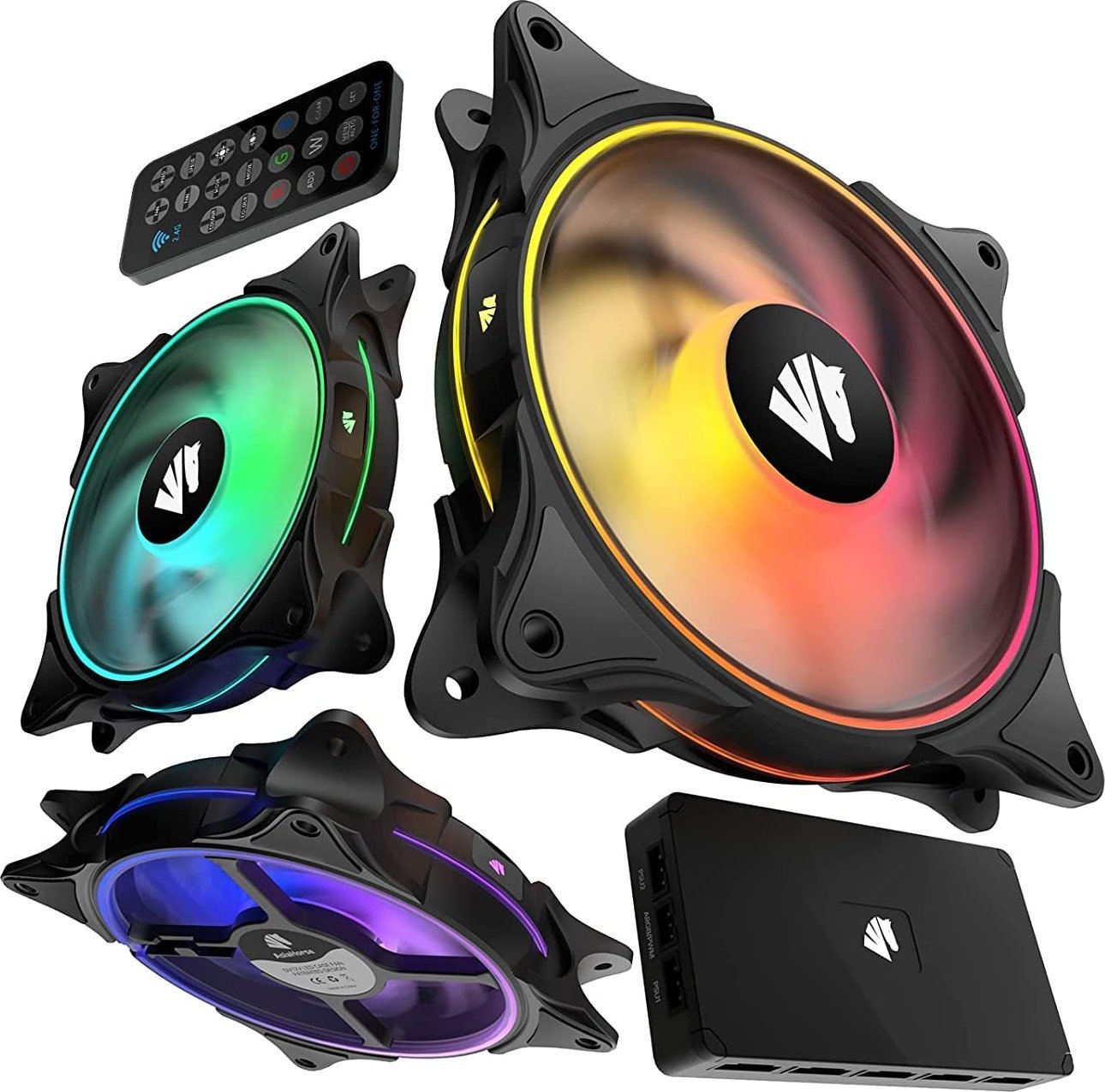 Wentylator AsiaHorse FS9002 Pro 120 mm Czarny 3-pack + Hub