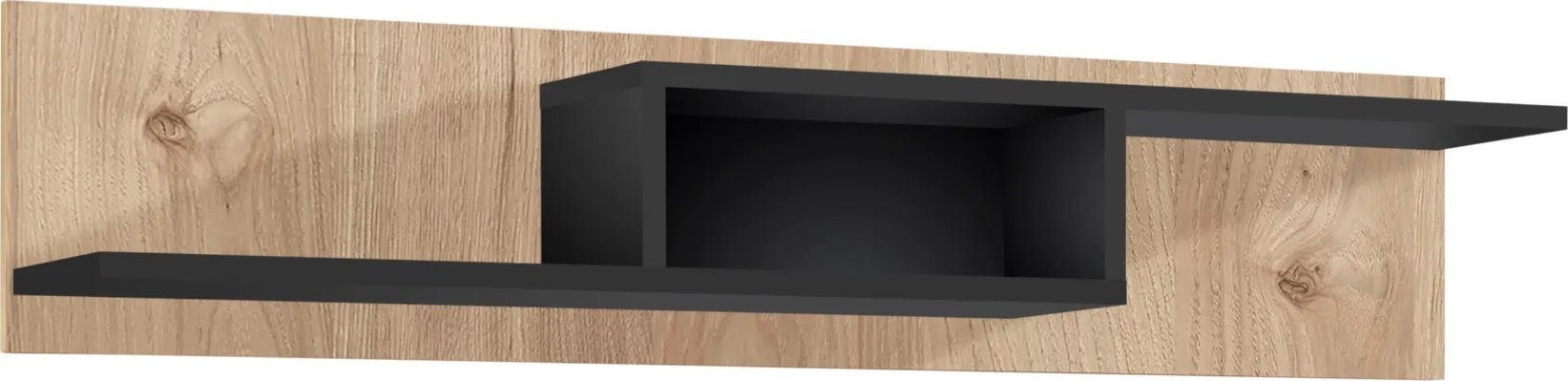 ASM Meble Półka CROSS hickory jackson/czarna ASM Meble