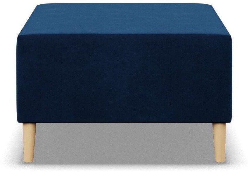 Pufa, podnóżek, MILO, velvet, 71x71x40 cm, granatowy