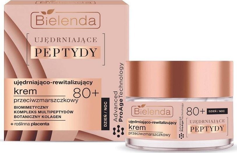 Bielenda Ujędrniające Peptydy 80+ Ujędniająco-Rewitalizujący Krem przeciwzmarszczkowy na dzień i noc 50ml