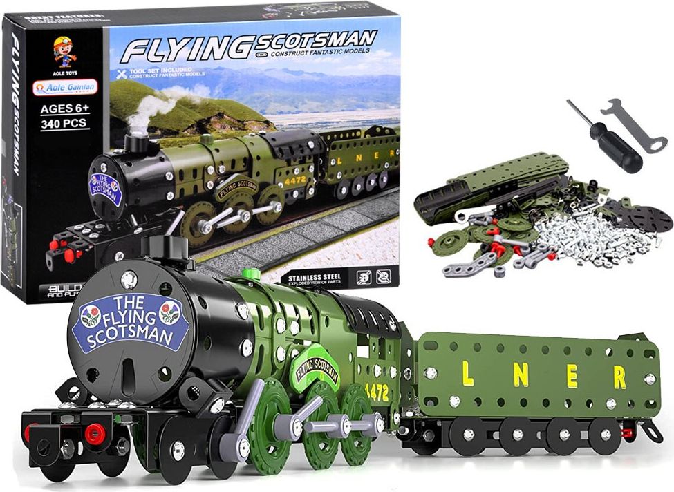 Jokomisiada Konstrukcyjne metalowe klocki parowóz 340el ZA3869