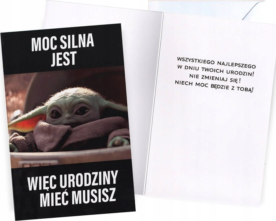 KUKARTKA KARNET DHS URODZINY BABY YODA