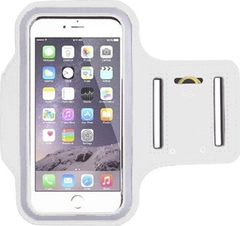 Mobilari OPASKA ETUI NA RAMIĘ DO BIEGANIA TELEFON 5,5" BIAŁY