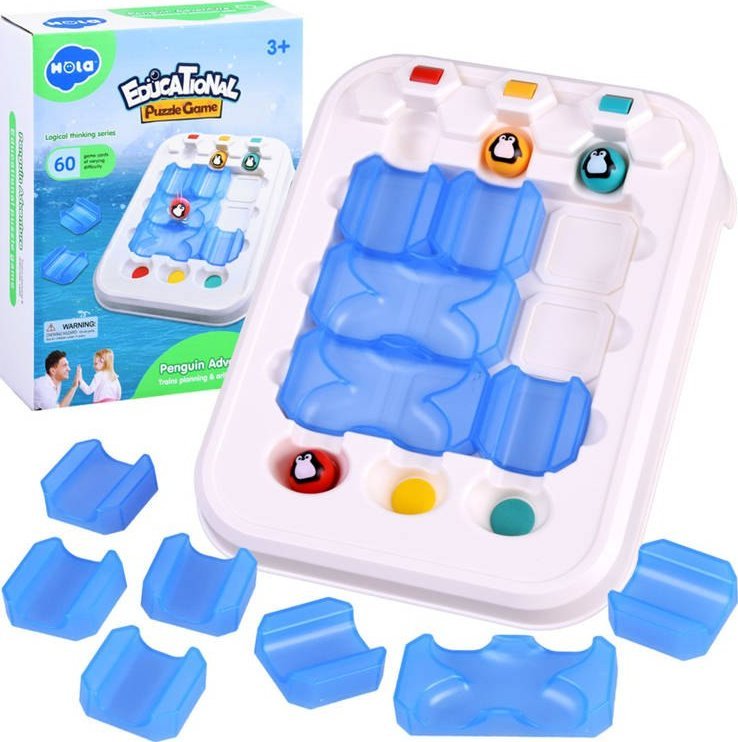 HOLA Gra logiczna przygoda pingwinka edukacyjna ZA4536