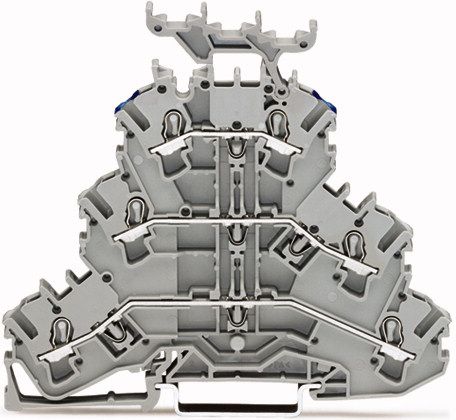 Wago Złączka 3-piętrowa 2,5mm2 L/L/N szara (2002-3233)
